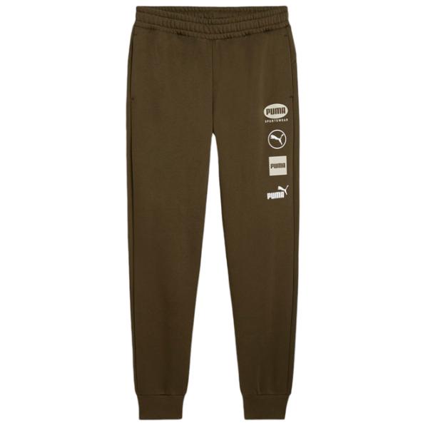 Pantaloni sportivi pentru bărbați Puma Power Graphic Sweatpants Fl Cl S/ Dark Olive photo 1