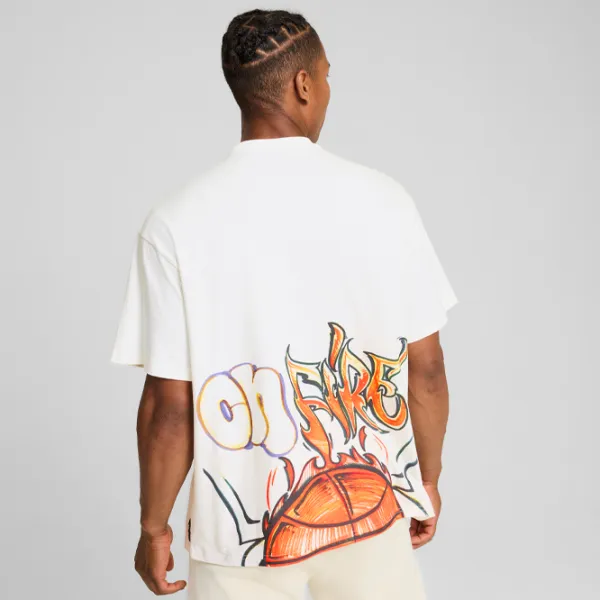 Tricou pentru bărbați Puma Getting Crafty SS Tee 3 P 100% bumbac/ White photo 4
