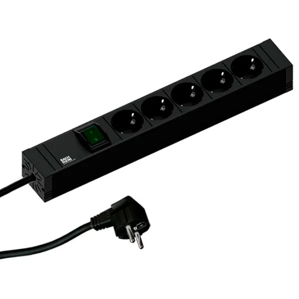 Удлинитель BACHMANN 420.0013 2 м Black photo 1