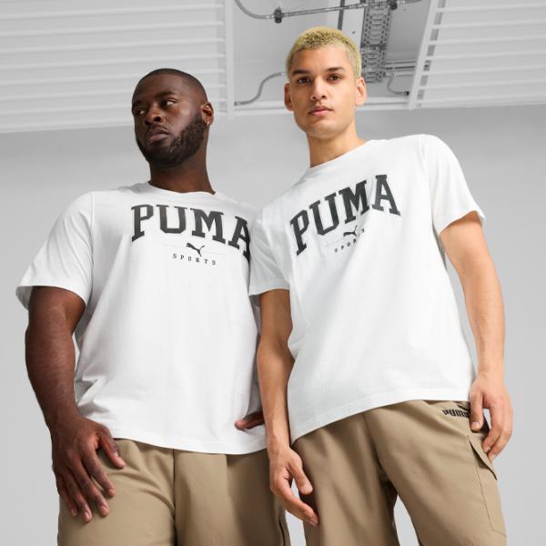 Футболка для мужчин Puma Squad Big Graphic Tee 100% хлопок/ White photo 3