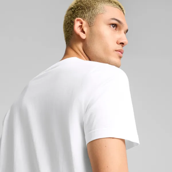 Футболка для мужчин Puma Squad Big Graphic Tee 100% хлопок/ White photo 7