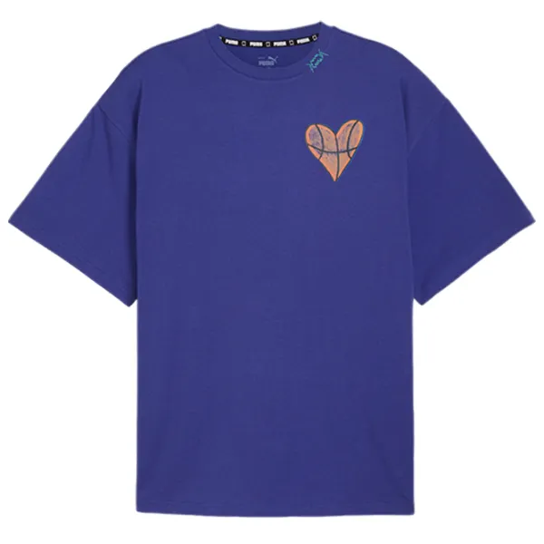 Tricou pentru bărbați Puma Getting Crafty SS Tee 4 L 100% bumbac/ Purple photo 1