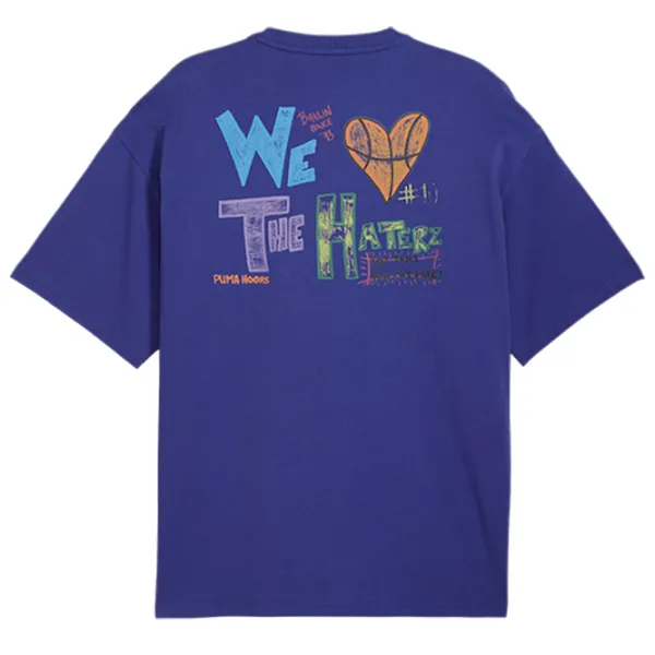 Tricou pentru bărbați Puma Getting Crafty SS Tee 4 L 100% bumbac/ Purple photo 2