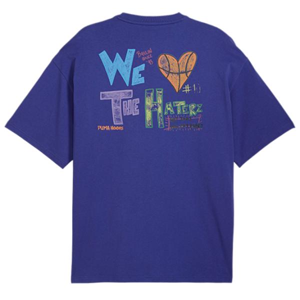 Tricou pentru bărbați Puma Getting Crafty SS Tee 4 L 100% bumbac/ Purple photo 2