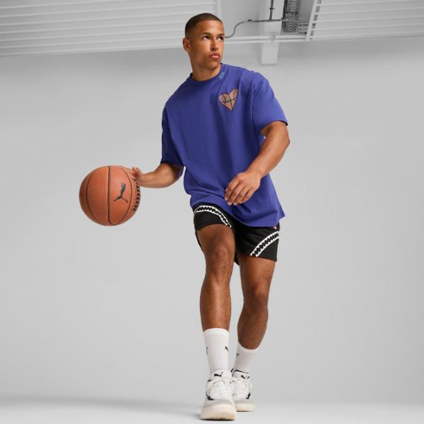 Tricou pentru bărbați Puma Getting Crafty SS Tee 4 L 100% bumbac/ Purple photo 5