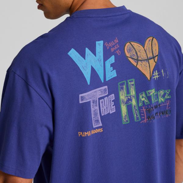 Tricou pentru bărbați Puma Getting Crafty SS Tee 4 L 100% bumbac/ Purple photo 7