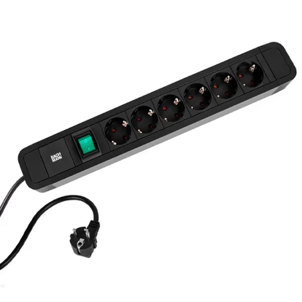 Удлинитель BACHMANN 350.001 2 м Black photo 1