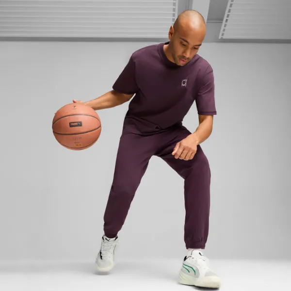 Tricou pentru bărbați Puma Pivot Tee 2.0 100% bumbac/ Plum photo 5