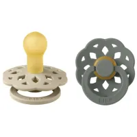 Suzetă cu tetina rotundă Bibs Boheme 230135 Unisex/ 0 luni - 6 luni/ Latex/ Vanilla