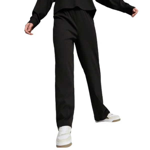 Pantaloni sportivi pentru femei Puma Ess Elevated High-Waist Straight Leg Pan M/ Black photo 3