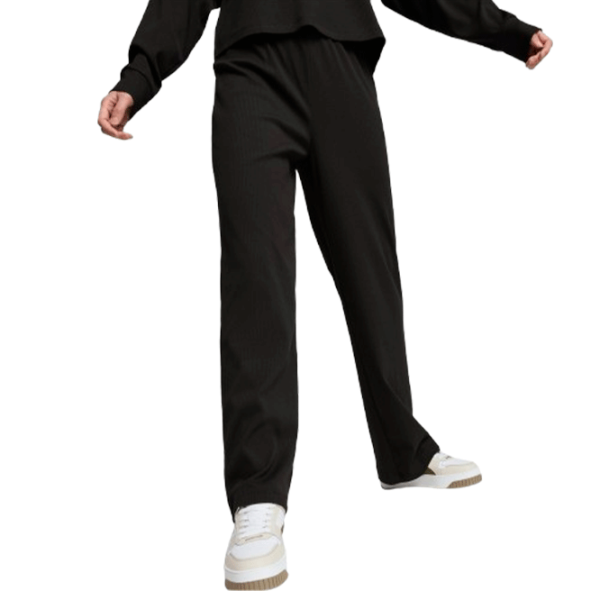 Pantaloni sportivi pentru femei Puma Ess Elevated High-Waist Straight Leg Pan XS/ Black photo 2