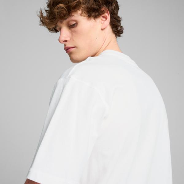 Tricou pentru bărbați Puma Pivot Tee 2.0 100% bumbac/ White photo 4