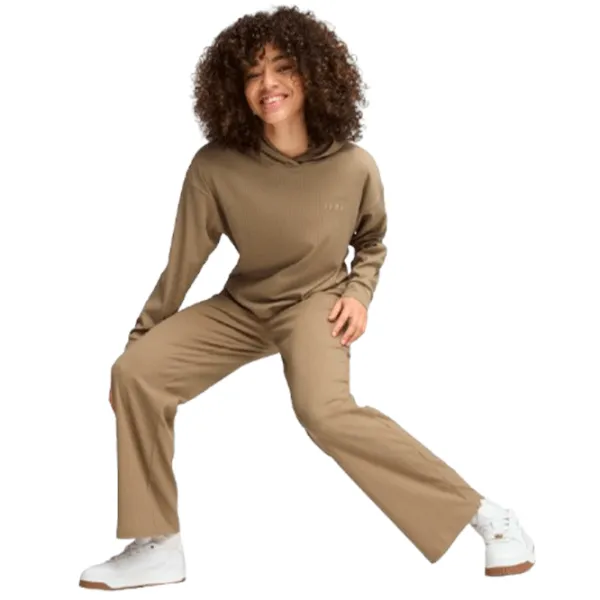 Спортивные брюки для женщин Puma Ess Elevated High-Waist Straight Leg Pan L/ Бежевый photo 5