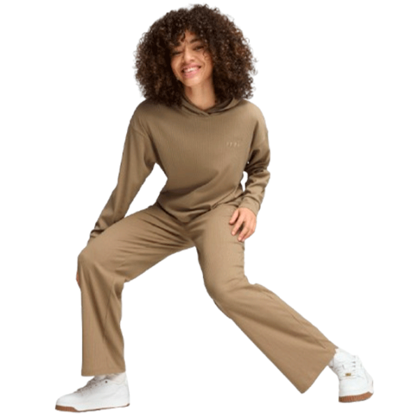 Спортивные брюки для женщин Puma Ess Elevated High-Waist Straight Leg Pan M/ Бежевый photo 5