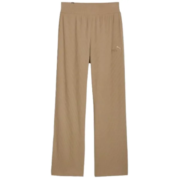 Pantaloni sportivi pentru femei Puma Ess Elevated High-Waist Straight Leg Pan XL/ Beige photo 1