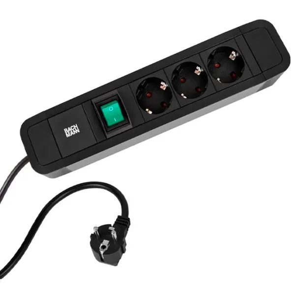 Удлинитель BACHMANN 350.019 5 м Black photo 1