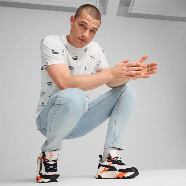 Tricou pentru bărbați Puma Power Aop Tee 100% bumbac/ White photo 5