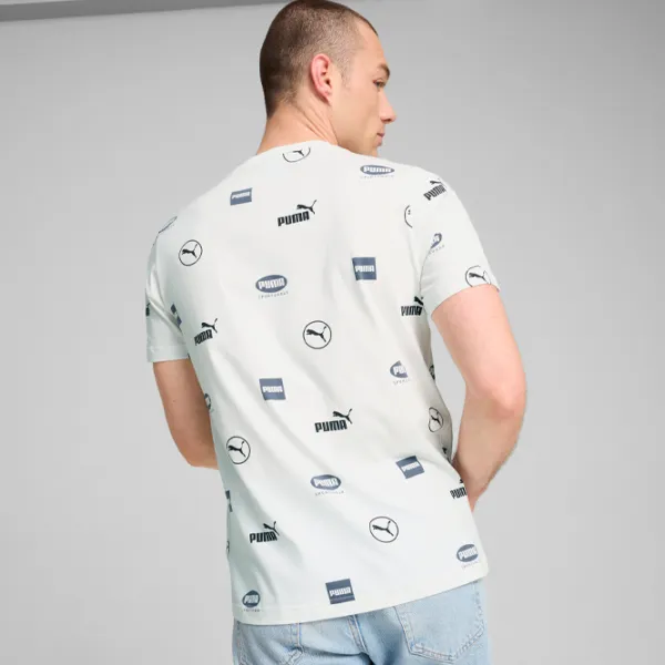 Tricou pentru bărbați Puma Power Aop Tee 100% bumbac/ White photo 4