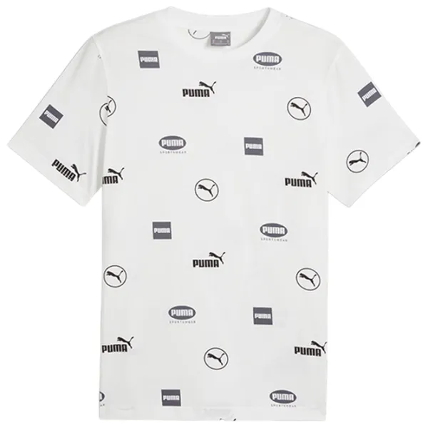 Футболка для мужчин Puma Power Aop Tee 100% хлопок/ White photo 1