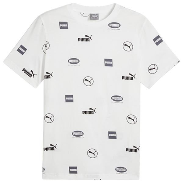 Футболка для мужчин Puma Power Aop Tee 100% хлопок/ White photo 1