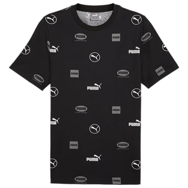 Tricou pentru bărbați Puma Power Aop Tee 100% bumbac/ Black photo 1