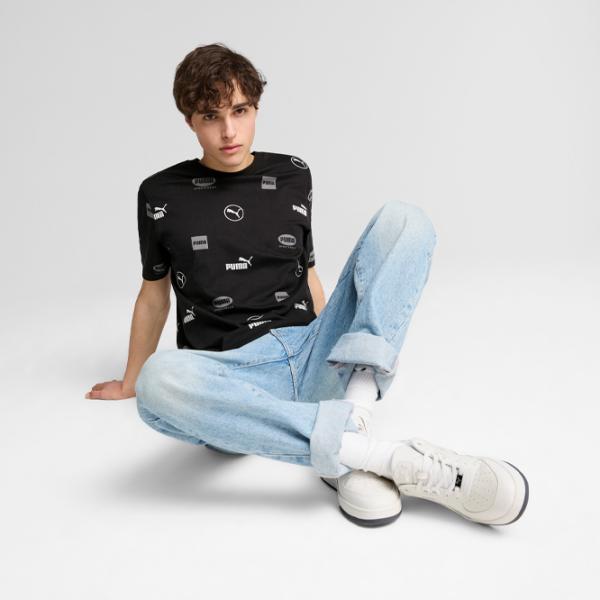 Футболка для мужчин Puma Power Aop Tee 100% хлопок/ Black photo 5