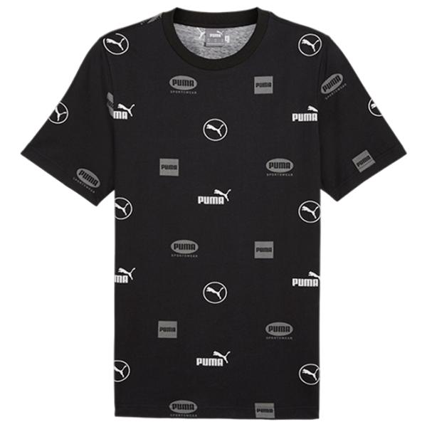 Tricou pentru bărbați Puma Power Aop Tee 100% bumbac/ Black photo 1