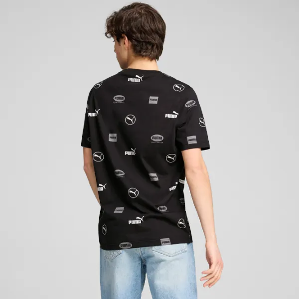 Tricou pentru bărbați Puma Power Aop Tee 100% bumbac/ Black photo 4