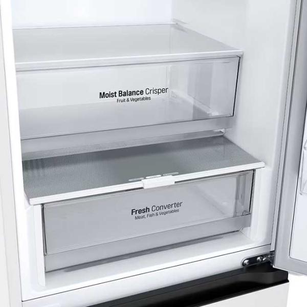 Frigider LG GBV3100CSW cu congelator jos 344 l / 186 cm / White photo 2