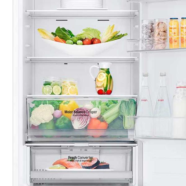 Frigider LG GBV3100CSW cu congelator jos 344 l / 186 cm / White photo 6