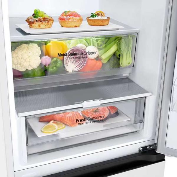 Frigider LG GBV3100CSW cu congelator jos 344 l / 186 cm / White photo 7