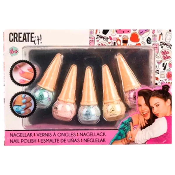 Set de creație Create it Nail Polish Lacuri de Unghii Icecream 84133 6+/ Multicolor Multicolor photo 1