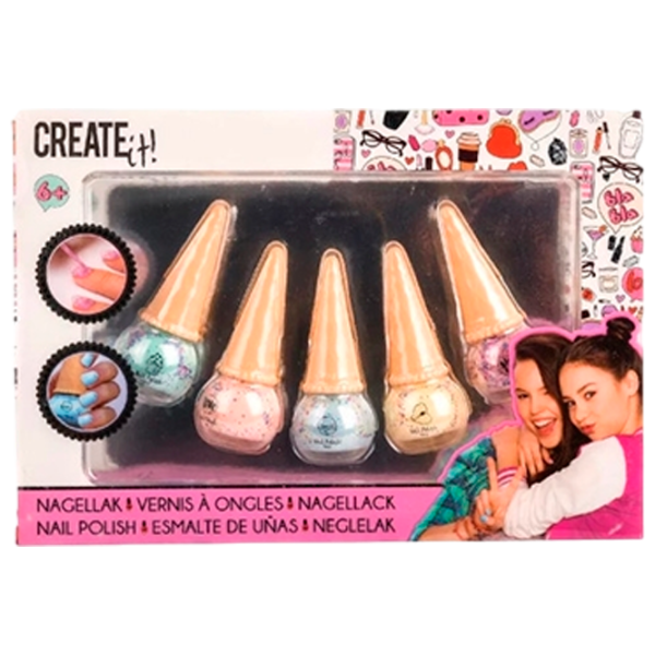 Set de creație Create it Nail Polish Lacuri de Unghii Icecream 84133 6+/ Multicolor Multicolor photo 1