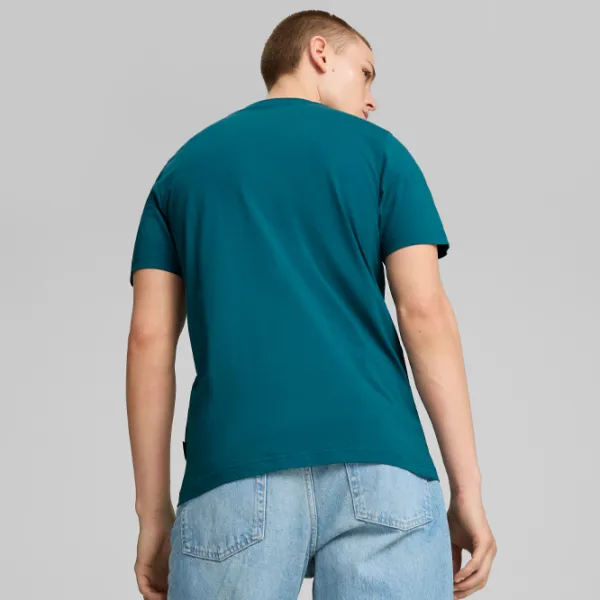 Tricou pentru bărbați Puma Graphics Super Tee 100% bumbac/ Blue photo 4