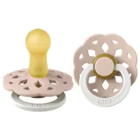 Соска круглая Bibs Boheme GLOW 220256C Для девочек/ 6 месяцев - 18 месяцев/ Латекс/ Pink