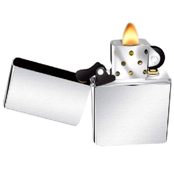 Зажигалка Zippo Brushed Chrome Vintage Серебро/ Латунь photo 3