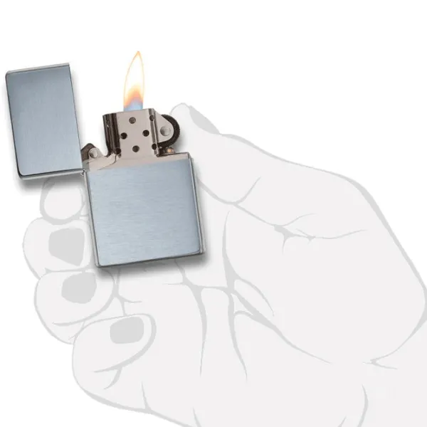 Зажигалка Zippo Brushed Chrome Vintage Серебро/ Латунь photo 5