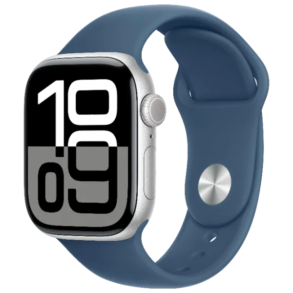 Ceas inteligent Apple Watch Series 10 1.96"/ 46 mm/ Silver - Denim/ MWWL3QI/ A photo 1