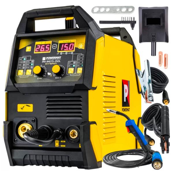 Aparat de sudat Powermat PM-IMGTS-250L 230 V ММА+MIG+MAG+TIG/ Yellow photo 5