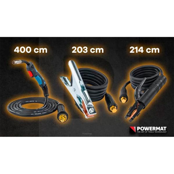 Aparat de sudat Powermat PM-IMGTS-250L 230 V ММА+MIG+MAG+TIG/ Yellow photo 6