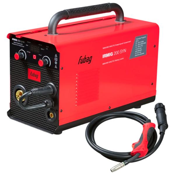 Aparat de sudat Fubag IRMIG 200 SYN 220 V semiautomat (MIG/ MAG), cu electrod (MMA), cu gaz inert (TIG)/ Red photo 1