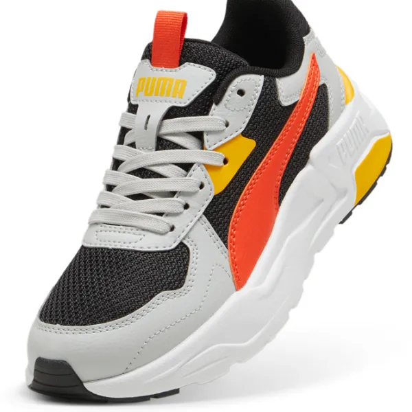 Adidași pentru băieți Puma Trinity Lite Jr Toamnă - iarnă/ Gray photo 4