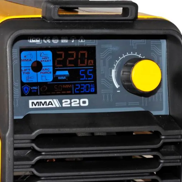 Aparat de sudat Proweld 220DLS-LED 230 V cu electrod (MMA)/ Yellow photo 4
