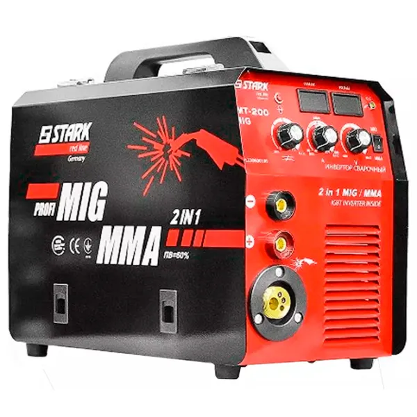 Aparat de sudat Stark IMT-200 MIG 220 V MMA+MIG+MAG/ Black photo 2