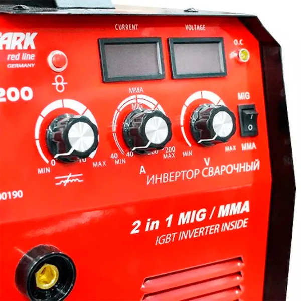 Aparat de sudat Stark IMT-200 MIG 220 V MMA+MIG+MAG/ Black photo 4