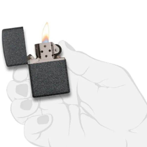 Brichetă Zippo Classic Iron Stone Gray/ Alamă photo 5