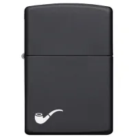 Зажигалка Zippo Pipe Black Matte Black/ Латунь photo 2