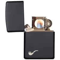 Зажигалка Zippo Pipe Black Matte Black/ Латунь photo 3