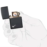 Зажигалка Zippo Pipe Black Matte Black/ Латунь photo 5