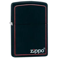 Зажигалка Zippo Classic Black and Red Zippo Black/ Латунь photo 2